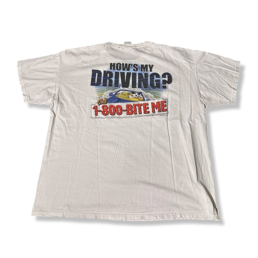 Big Dogs Graphic T-Shirt Mens XL White Excellent 1-800-BITE ME Funny Vintage